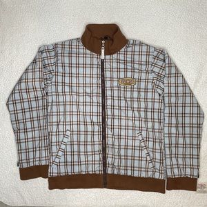 Ride Snowboards Plaid Winter Bomber Jacket: Size Medium